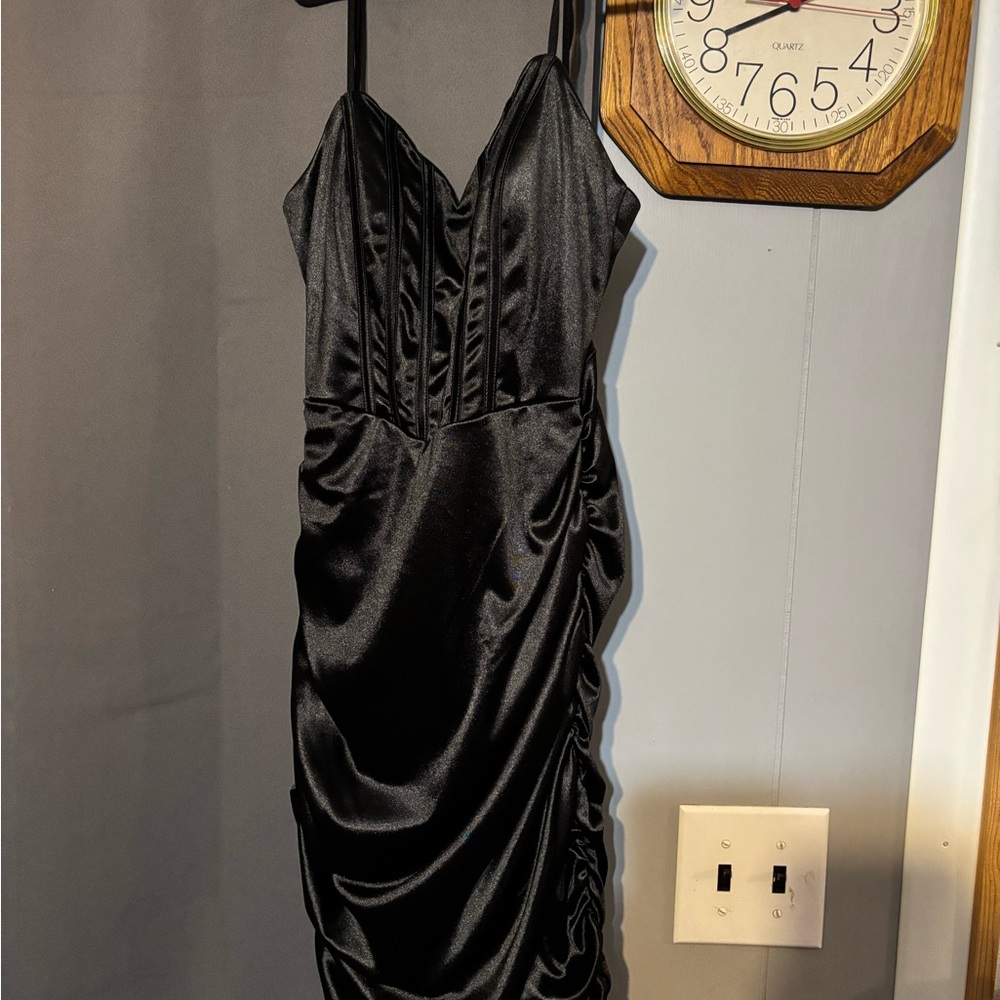 Emerald Sundae Black Homecoming Dress